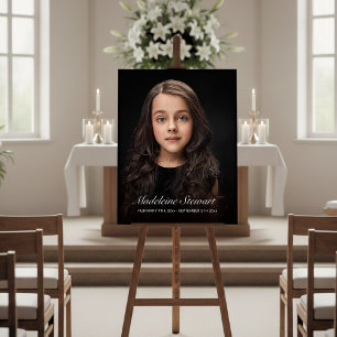 Custom Single Photo Kids Portrait Funeral Poster