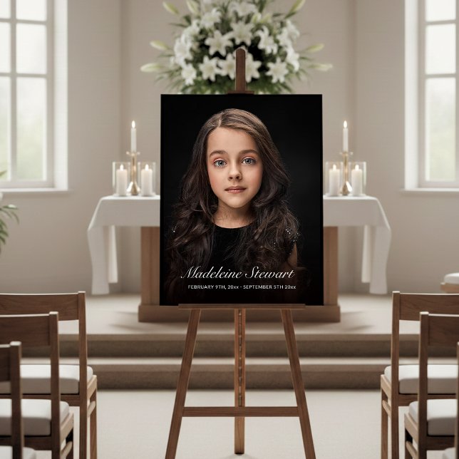 Custom Single Photo Kids Portrait Funeral Poster (Custom Single Photo Kids Portrait Funeral Poster)