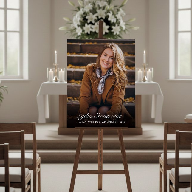 Custom Single Photo Portrait Funeral Poster (Custom Single Photo Portrait Funeral Poster)