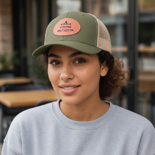 Custom Single Strong Self Lover Leather Patch Hat