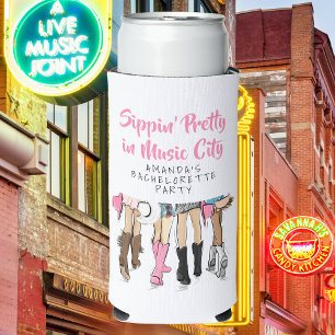 Custom Sippin’ Pretty in Music City Nashville Seltzer Can Cooler