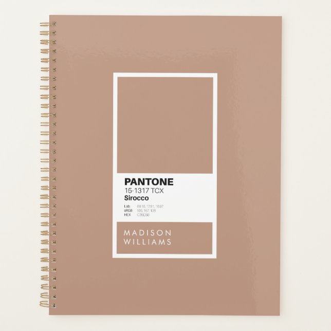 Custom Sirocco Notebook | Personalized Warm Beige  (Front)