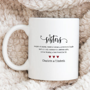 Custom Sister Definition Personalized Coffee Mug