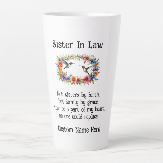 Custom Sister In Law Best Friends Coffee/Latte Mug (Front)