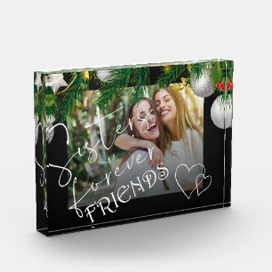Custom   "Sisters are Forever Friends " Quote   Photo Block