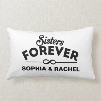Custom Sisters Forever Lumbar Pillow