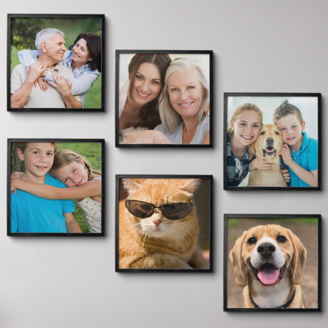 Custom Six Photos  Peel And Stick Photo Tile (Front Set)