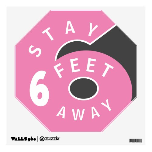 Custom Size Decal 6 Ft Rule Pink Gray Stop Sign
