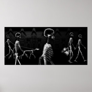 Custom Size X-Ray Skeleton Aquarium Background Poster