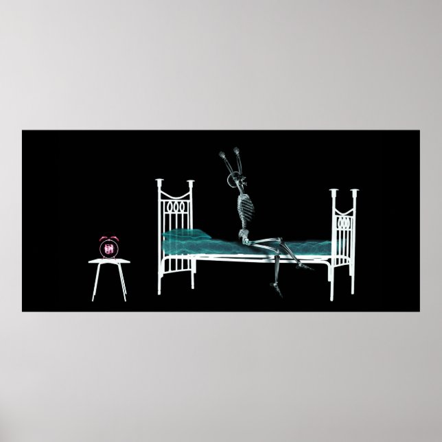 Custom Size Xray Aquarium Background Bed Skeleton Poster (Front)