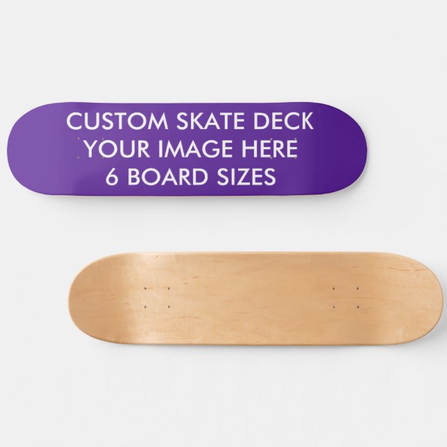 CUSTOM SKATE DECK 8 1/2" Skateboard AUBE... PURPLE (Horz)