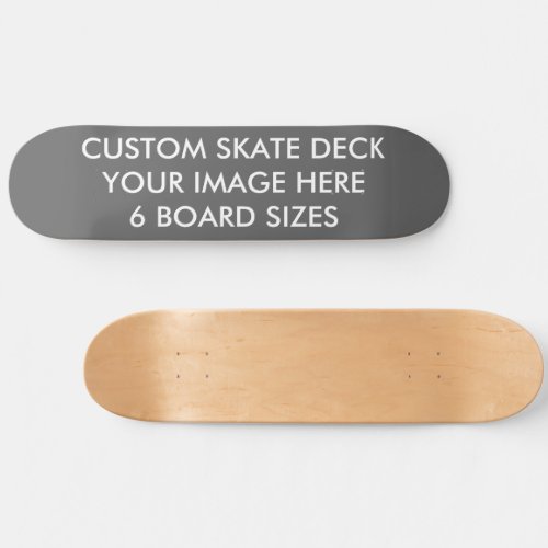CUSTOM SKATE DECK 8 12 Skateboard IRON GREY