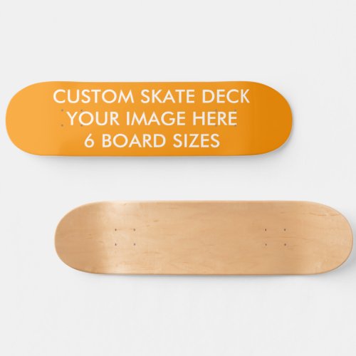 CUSTOM SKATE DECK 8 12 Skateboard TANG ORANGE