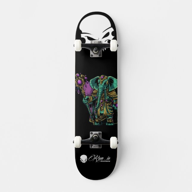 Custom Skateboard Deck - "Elephant Druid" (Front)