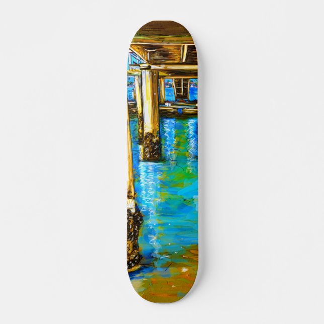 custom skateboard under the board walk (Front)