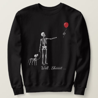 Custom Skeleton and Dog Lost Balloon Halloween wel Sweatshirt