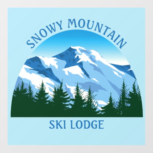 Custom Ski Lodge Colorado Mountain Vacation Home Wall Decal