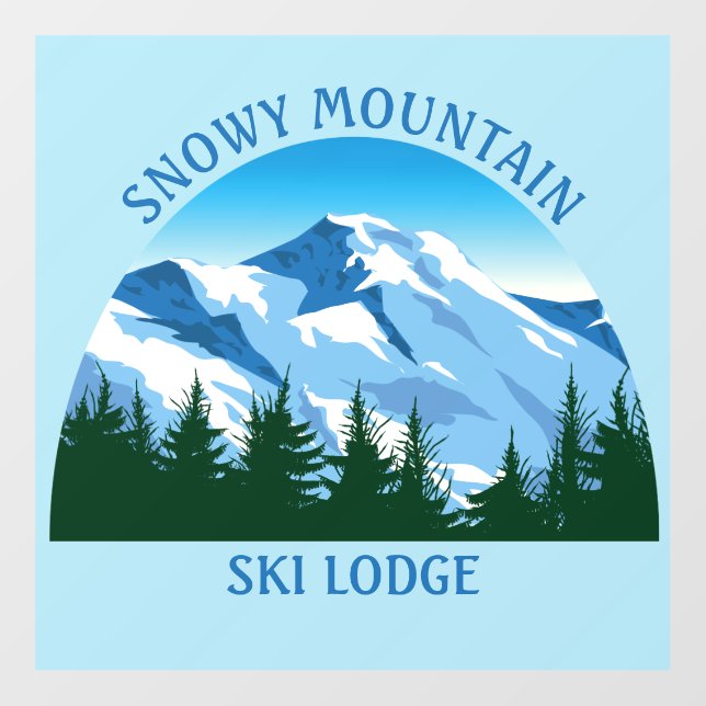 Custom Ski Lodge Colorado Mountain Vacation Home Wall Decal (Front)