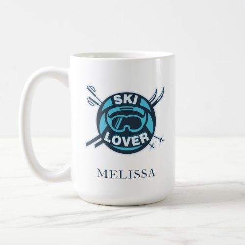 Custom Ski Lover Snow Sports Name Coffee Mug