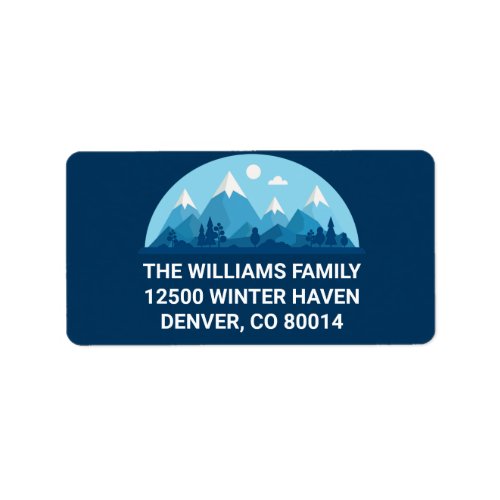 Custom Ski Town Colorado Mountain Return Address  Label