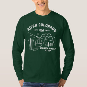 Custom Ski Trip Family Friends Group Matching T-Shirt