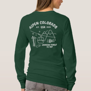 Custom Ski Trip Family Friends Group Matching T-Shirt