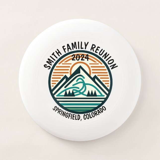 Custom Ski Trip Family Vacation Commemorative Wham-O Frisbee (Front)