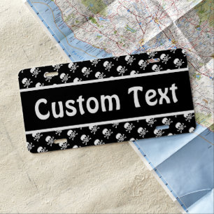 Custom Skull and Crossbones License Plate