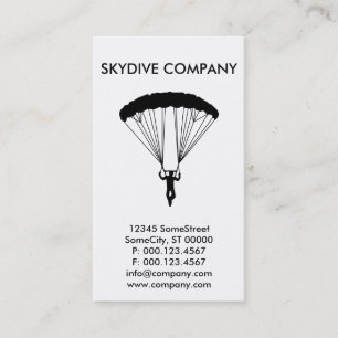 custom skydive business card