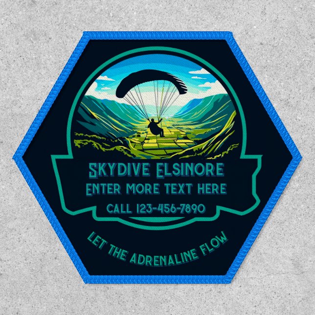 Custom SkyDiving Club or Diving Academy Patch (Front)