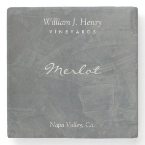 Custom Slate Stone Wine Coaster Artisan Decor