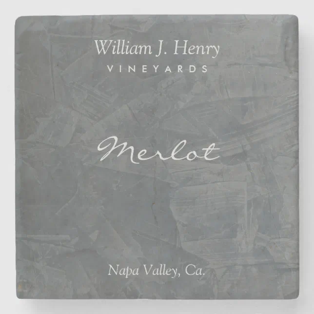Custom Slate Stone Wine Coaster Artisan Decor | Zazzle