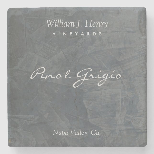 Custom Slate Stone Wine Coasters Set (Front)