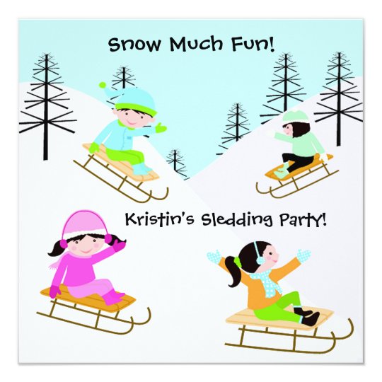 Sledding Party Invitations 5