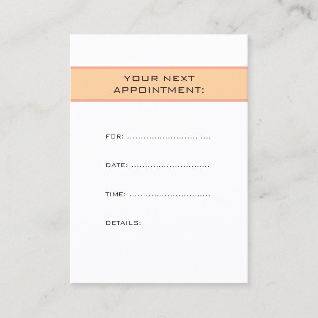Custom Sleek Appointment Reminder Template Card (Front)