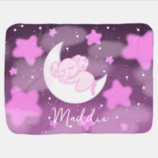 Custom Sleeping Elephant Baby Blanket