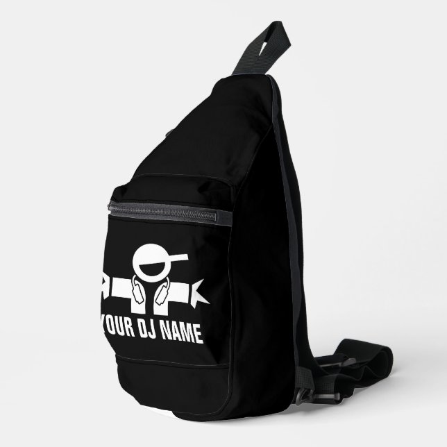 Custom sling bag with music DeeJay logo (Right Corner)