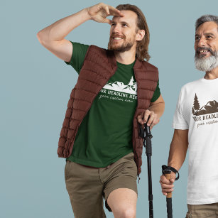 Custom Slogan Hiking, Camping, Outdoorsy T-Shirt