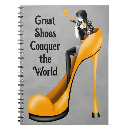 Custom Slogan Lady in Stiletto  Notebook