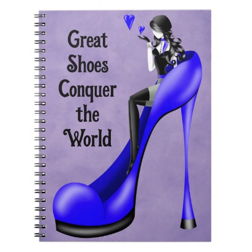 Custom Slogan Lady in Stiletto  Notebook