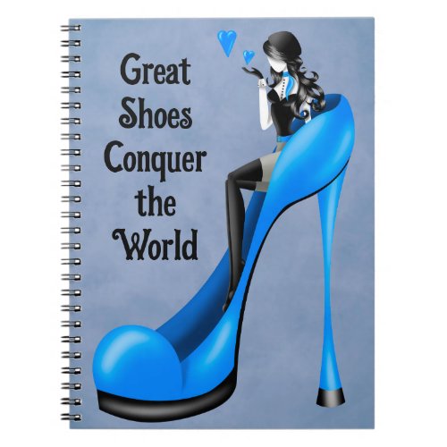 Custom Slogan Lady in Stiletto  Notebook