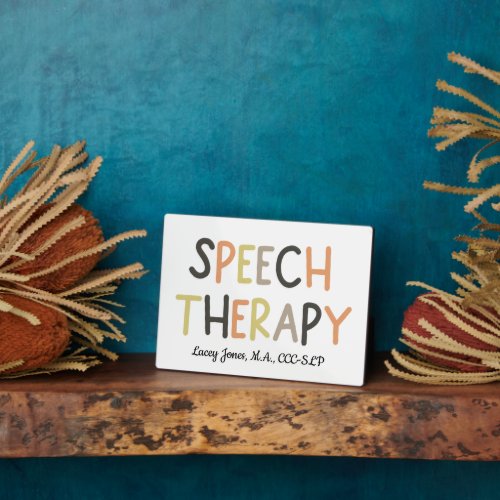 Custom SLP Office Decor Tabletop plaque