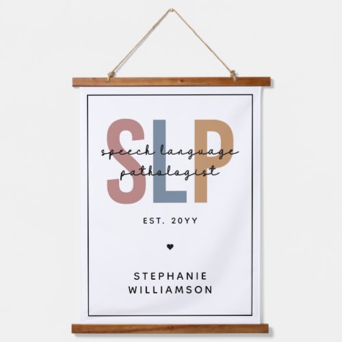 Custom SLP Speech Language Pathologist Hanging Tapestry