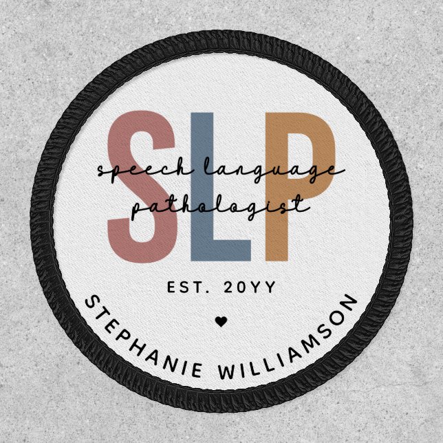 Custom SLP Speech Language Pathologist Patch (Front)