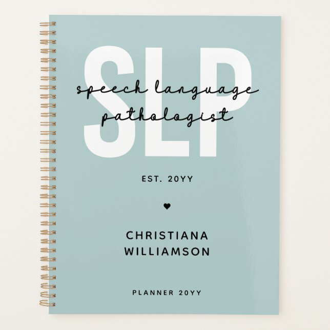 Custom SLP Speech Language Pathologist  Planner (Front)