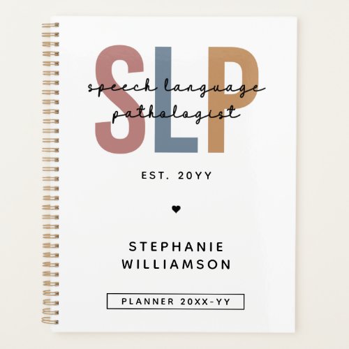 Custom SLP Speech Language Pathologist Planner