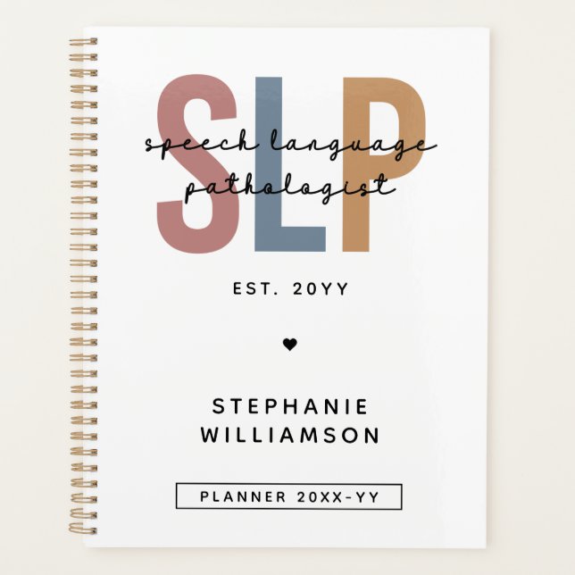 Custom SLP Speech Language Pathologist Planner (Front)