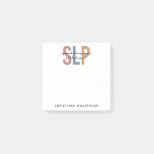 Custom SLP Speech Language Pathologist Post-it Notes