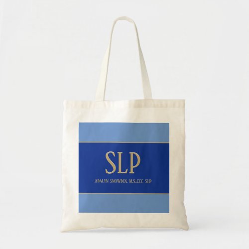 Custom SLP speech language pathologist tote