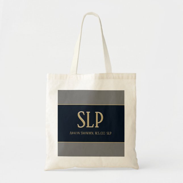 Custom SLP (speech language pathologist) tote (Front)